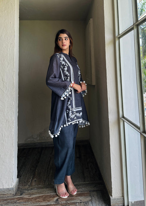 Black Linen Fusion Set